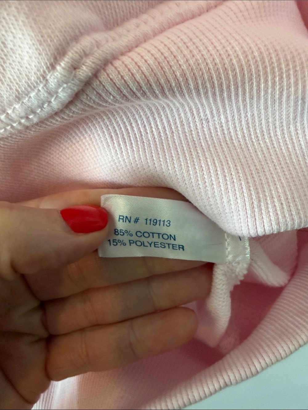 Cape Cod Light Pink Quarter-Zip Pullover with Contrast Trim - Picture 6 of 7